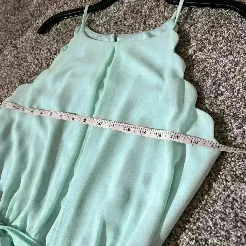 iZ Byer Women's Mint Scallop Skater Dress Size L- Bridesmaid